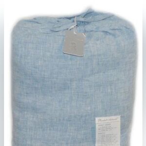 New Rachel Ashwell Simply Shabby PRAIRE WHIPSTITCH INDIGO BLUE F/Q DUVET COVER